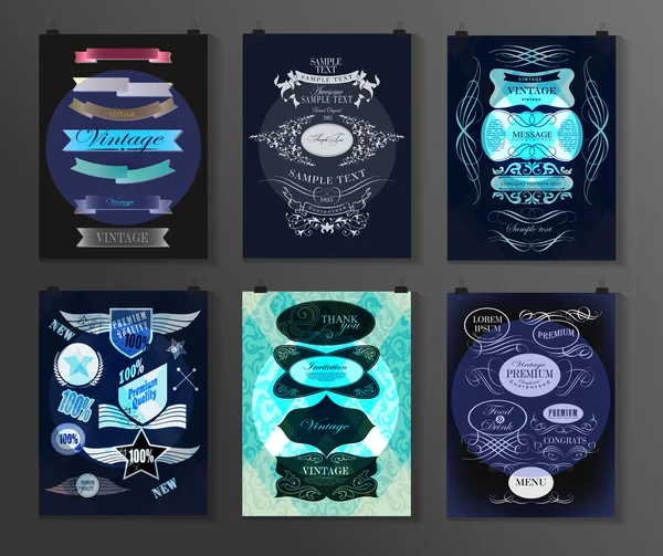 Afiş, el ilanı, broşür tasarım şablonları kümesi