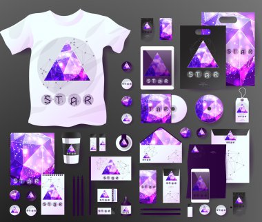 İş kümesi. Kurumsal kimlik şablonları kozmik