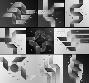 Şeffaf düz web sitesi, iş Infographics,