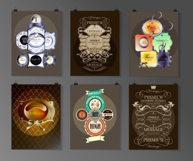 Afiş, el ilanı, broşür tasarım şablonları kümesi