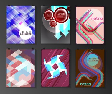 Afiş, el ilanı, broşür tasarım şablonları kümesi