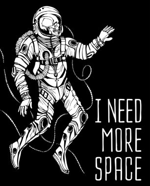 Uzay kavramı ile astronot 