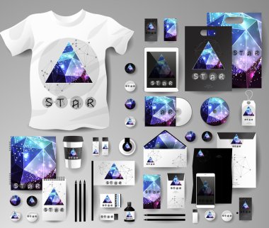 İş kümesi. Kurumsal kimlik şablonları kozmik