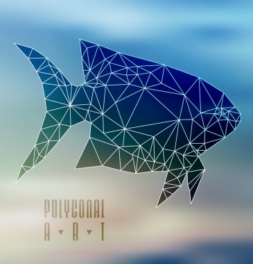 Soyut poligonal balık