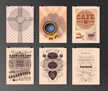 Afiş, el ilanı, broşür tasarım şablonları kümesi