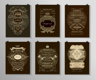 Afiş, el ilanı, broşür tasarım şablonları kümesi