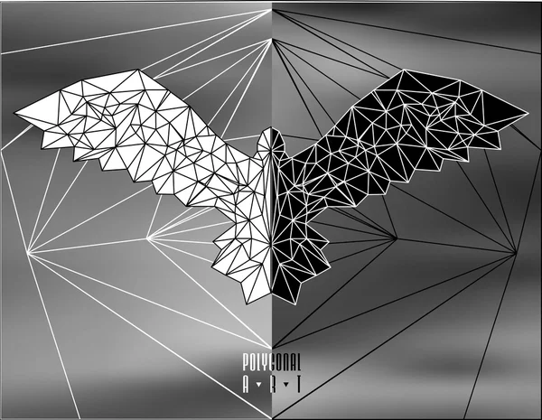 Resumen Pájaro poligonal . — Vector de stock