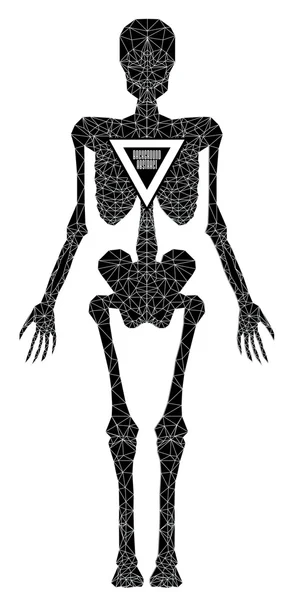 Esqueleto poligonal abstracto —  Vetores de Stock