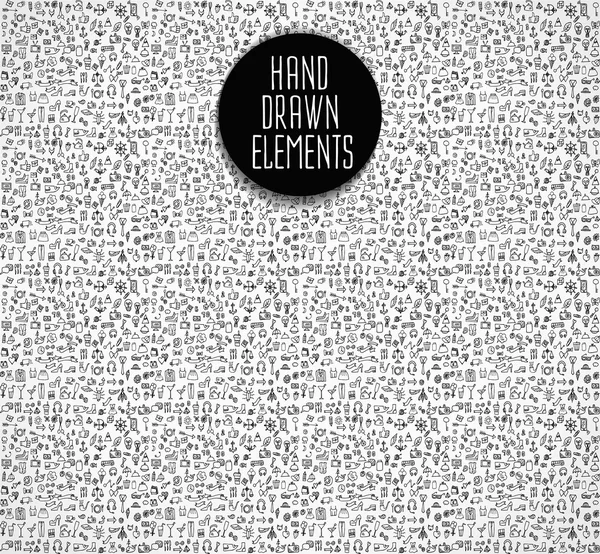 El çizimi vektör illüstrasyonu