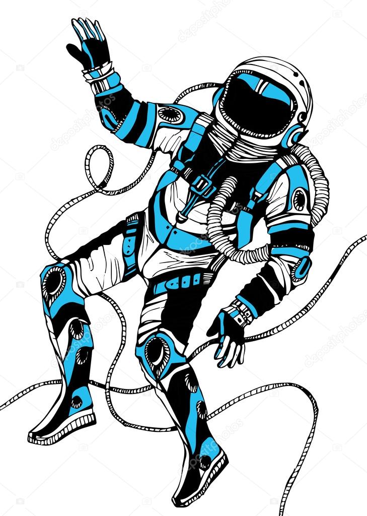 Space concept with astronaut 