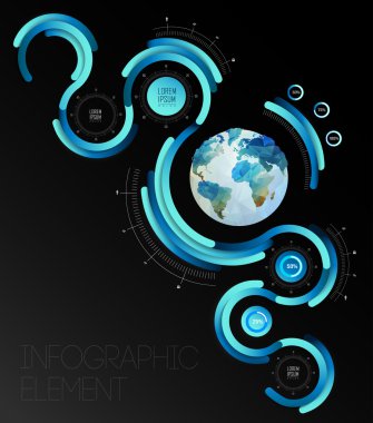 Şeffaf düz web sitesi, iş Infographics,