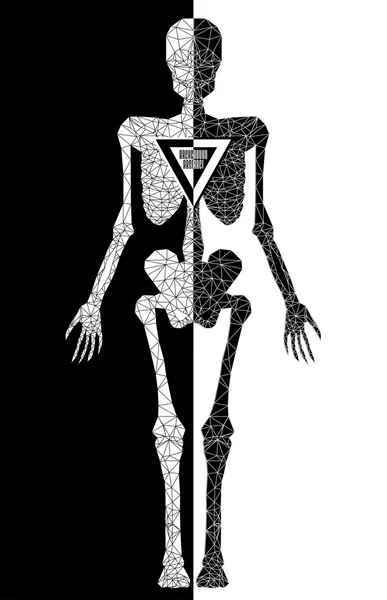 抽象的多边形骨架 — 图库矢量图片