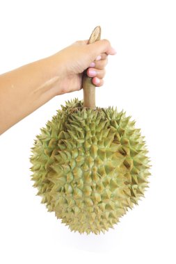 Beyaz arka plan üzerinde Mon tanga durian meyve