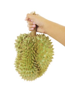 Beyaz arka plan üzerinde Mon tanga durian meyve