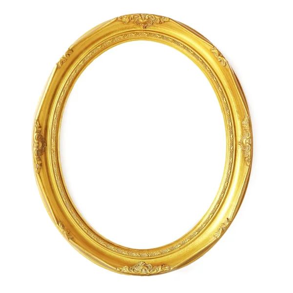 Antieke gouden frame geïsoleerd op witte achtergrond — Stockfoto