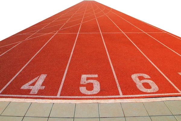 Pista de atleta ou pista de corrida com cenário agradável — Fotografia de Stock