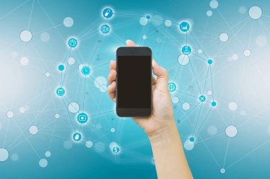 Akıllı telefon, sosyal medya, simge, ağ, Boş Ekranlı Akıllı Telefon.