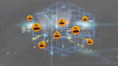 Haritadaki ağ. Sosyal Ağ Bağlantıları.