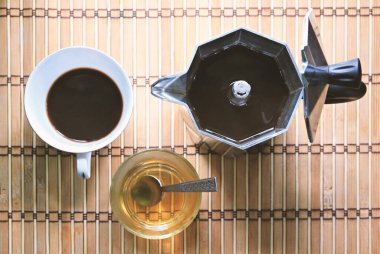 Espresso by moka pot.filtre efekti