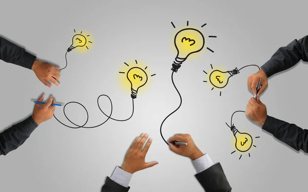 Businessman Share Ideas Creative Concept — Stock Photo, Image