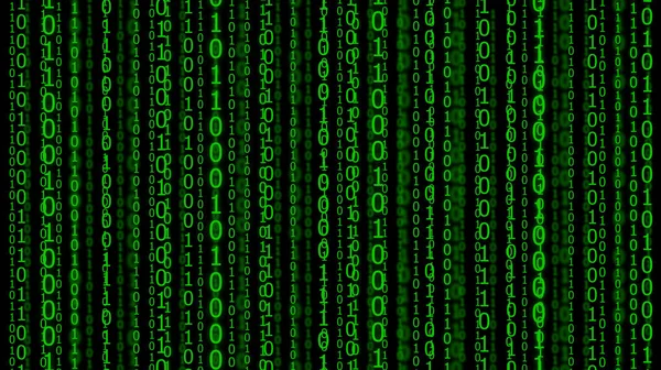 Зеленый Бинарный Код Цифровой Фон — стоковое фото