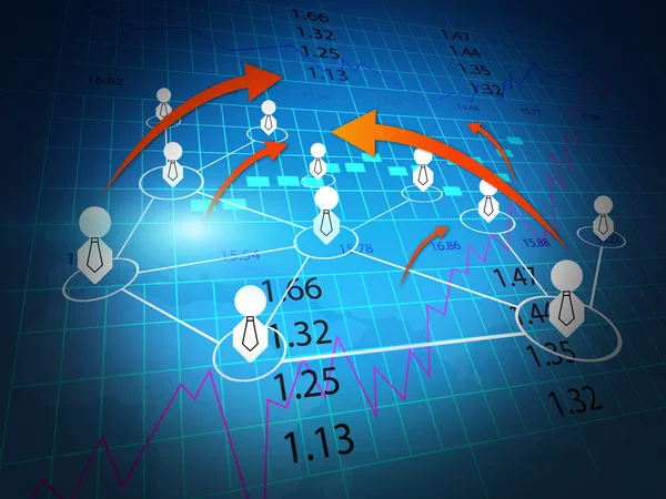 Stock exchange chart — Stock Photo, Image