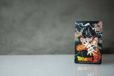 Bangkok, Tayland - 21 Kasım 2020 Rabbit x Dragon Ball Z 'nin yeni koleksiyonu. Çizgi film sevenlerin kaçıramayacağı yeni tavşan kartı..