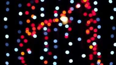 Geceleyin soyut renkli bokeh