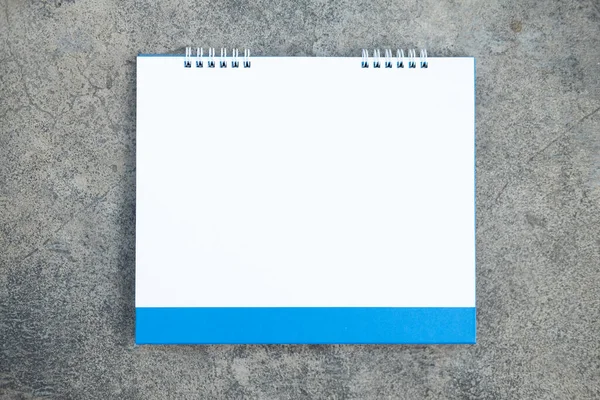 Calendrier Bureau Bleu Propre Pour Mois Année Utilisant Comme Rappel — Photo