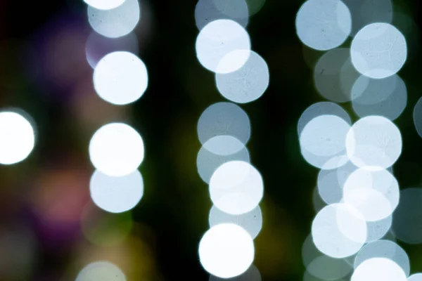 White Bokeh Night Back Black Background Holidays Greeting Bokeh Background — Stock Photo, Image