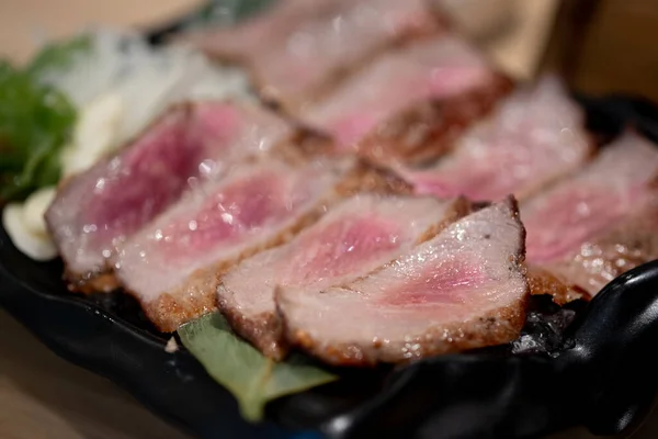 Bife Grelhado Japonês Foco Seletivo — Fotografia de Stock