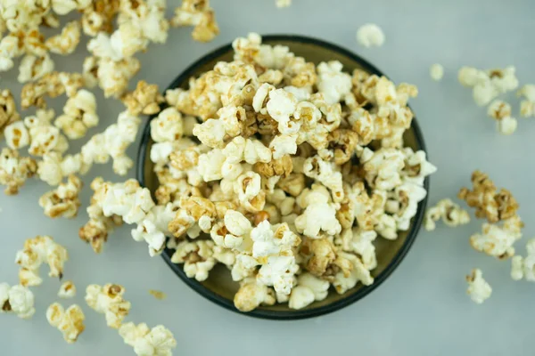 Pipocas Caseiras Crocantes Caramelo Foco Seletivo — Fotografia de Stock