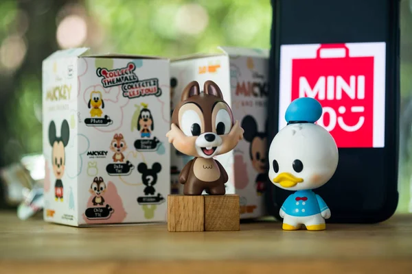 Bangkok Thailand April 2021 Figurineeend Chip Tic Mickey Muisfiguren Mysterieuze — Stockfoto