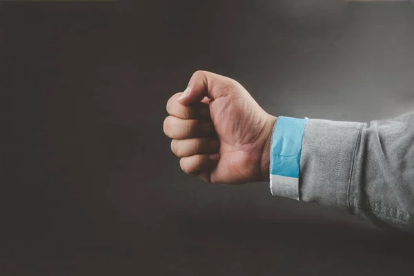 Muñequera Evento Vacía Pulsera Papel Blanco Concierto Sobre Fondo Negro — Foto de Stock