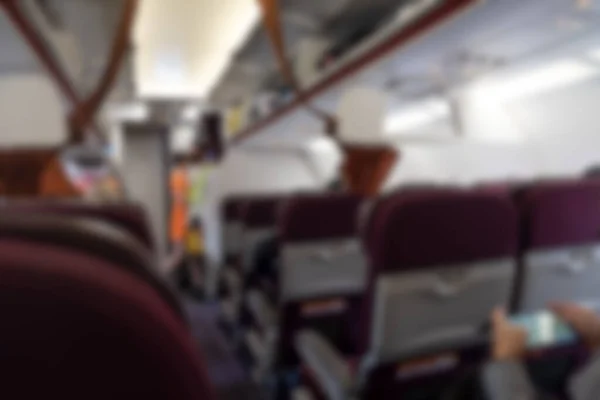 Blurred Background Airplane Interior — 스톡 사진