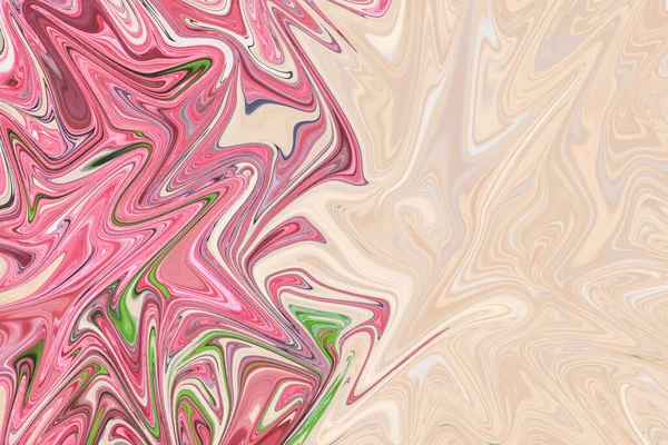 Dos Colores Rosa Crema Líquido Textura Mármol Abstracto Fluido —  Fotos de Stock