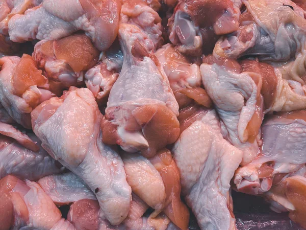 Fresh Chicken Legs Market Top View — Stok fotoğraf
