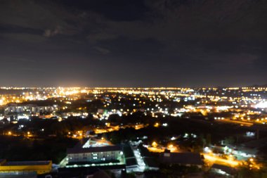 Şehir manzarasının soyut gece lambası. Gökdelenler, Tayland