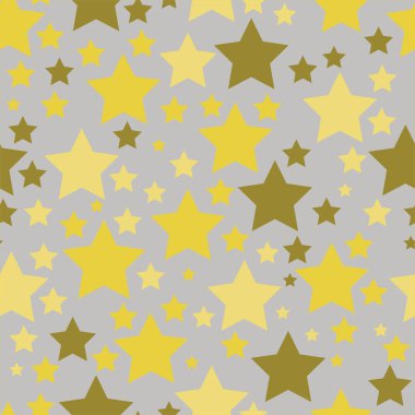 Parlak renkli küçük yıldızların vektörsüz deseni