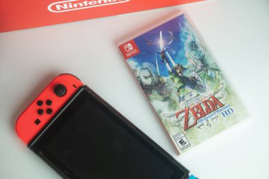 Samut Prakan, Tayland - 24 Temmuz 2021: Nintendo Switch video oyunu 