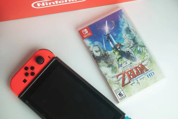 Samut Prakan Thailand Juli 2021 Eine Schachtel Des Nintendo Switch — Stockfoto