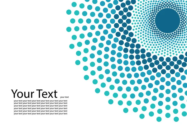 Abstraktes Blauton Vektor Kreismuster Design Mit Ihrem Text — Stockvektor