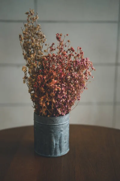Dried grass dry flower home cafe decoration hipster style. Home decoration
