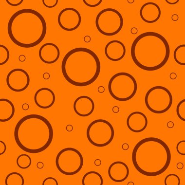 Turuncu kabarcıklı kusursuz vektör deseni.