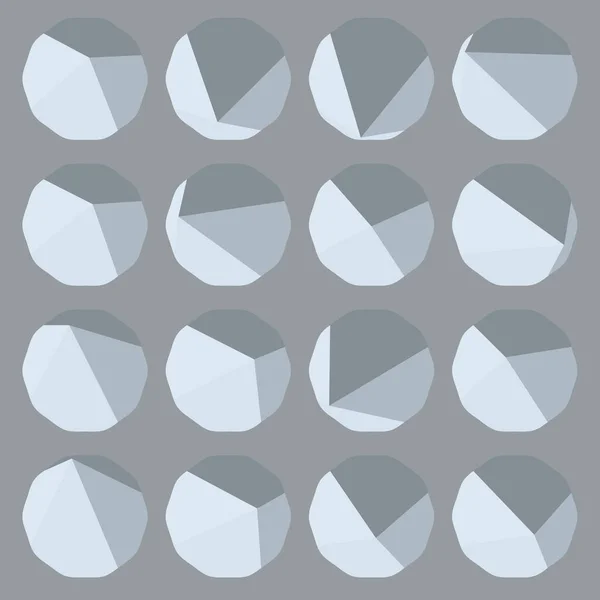 蓝色多边形圆盘 多边形背景几何三角形 — 图库矢量图片