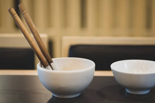 Set Bowl Ready Shabu Shabu Sukiyaki Hot Pot Selective Focus — Stock Photo, Image