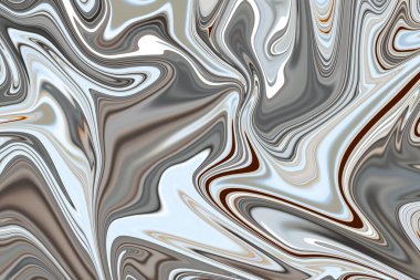 Soyut akışkan sanat arka planı açık gri ve beyaz renkler. Sıvı mermer. Dalga desenli mürekkep arkaplanı.