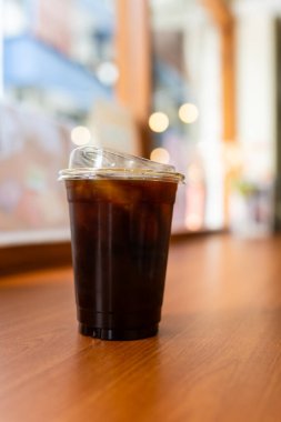 Kahve dükkanında buzlu kahve.,