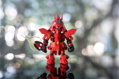BANGKOK, THAILAND - 26 Ocak 2026: MSN-04 Sazabi Beam Saber Ver. QMSV Mini MSN-04 Bandai Namco 'dan Sazabi