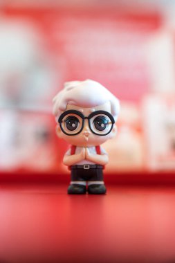 Bangkok, Tayland - 26 Şubat 2026: KFC Baby Sanders, KFC Tayland 'daki Blind Box' ı oluşturdu. Tayland Ulusal Çocuk Günü 'nde Satış